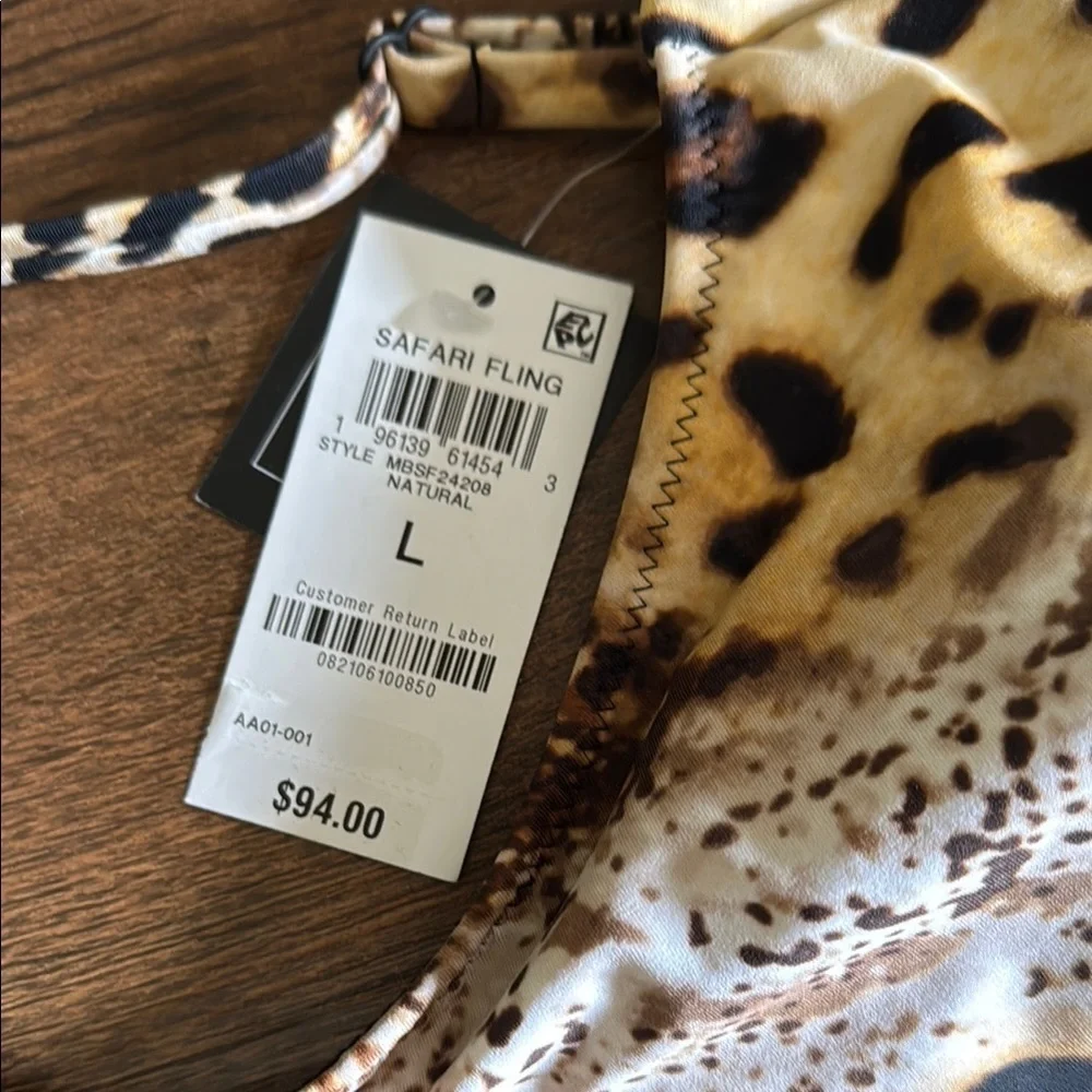 Leopard Print Cutout Swimsuit